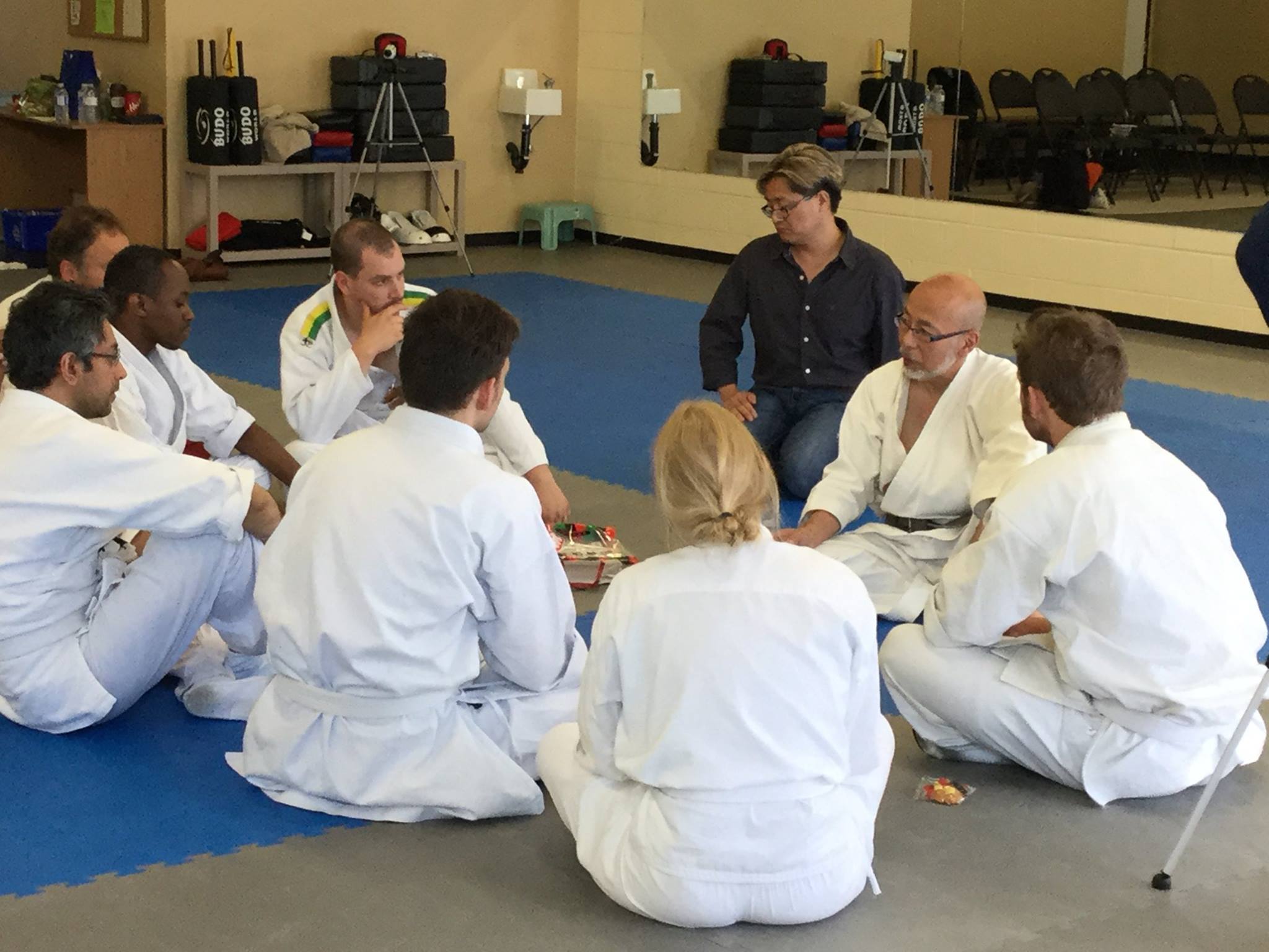 Sensei talks to the group about the history and philosophy of Yagyu Shingan Ryu