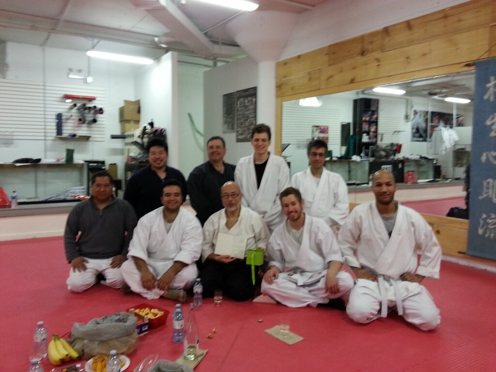 Kajitsuka Sensei with the Canadian Shingan Ryu Group in 2015